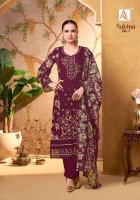 Alok suits sakina vol 7 handworked dress materials wholesale